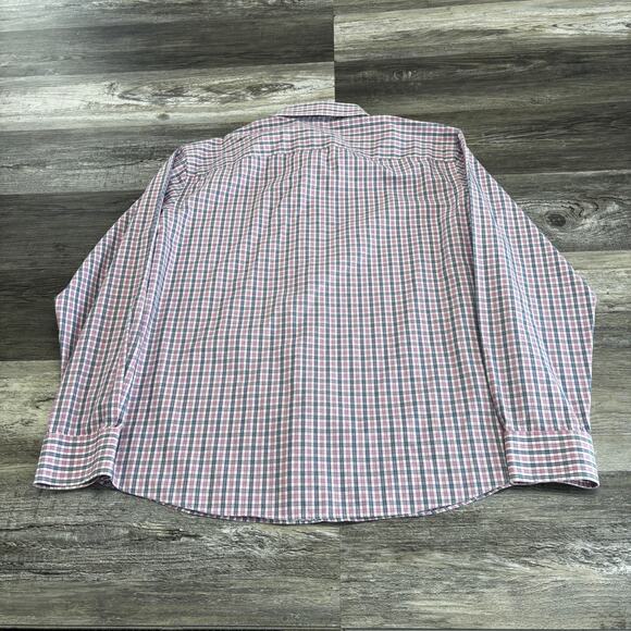 UNTUCKit Purple Pink Check Mens 2XL Wrinkle Free Cotton Button Up Shirt Plaid - Picture 3 of 8
